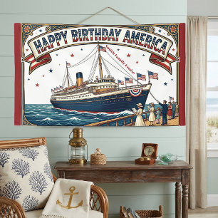 Happy Birthday America Family Cruise Patriotic   Banner