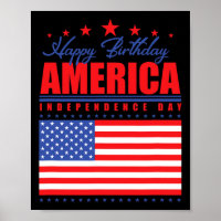 Happy Birthday America Independence Day July 4th 