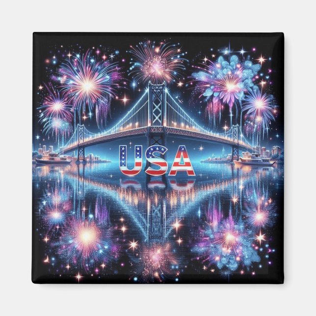 Happy Birthday America Magnet (Front)