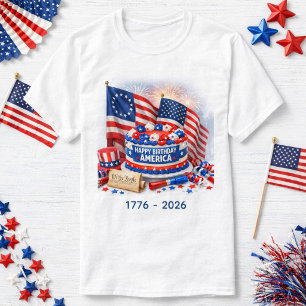 Happy Birthday America Patriotic Unisex  T-Shirt