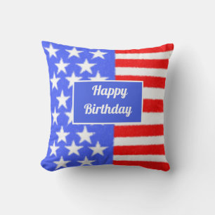 Happy Birthday America Personalise Cushion
