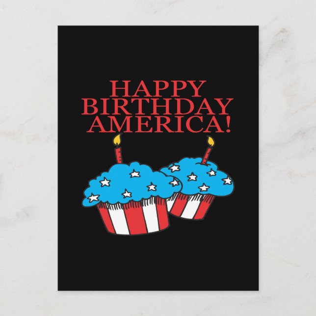 Happy Birthday America Postcard (Front)