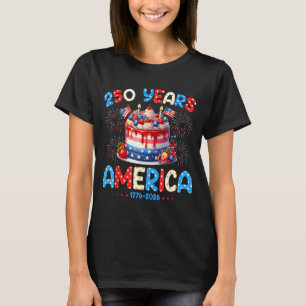 Happy Birthday America USA 250 Years Women Kids T-Shirt