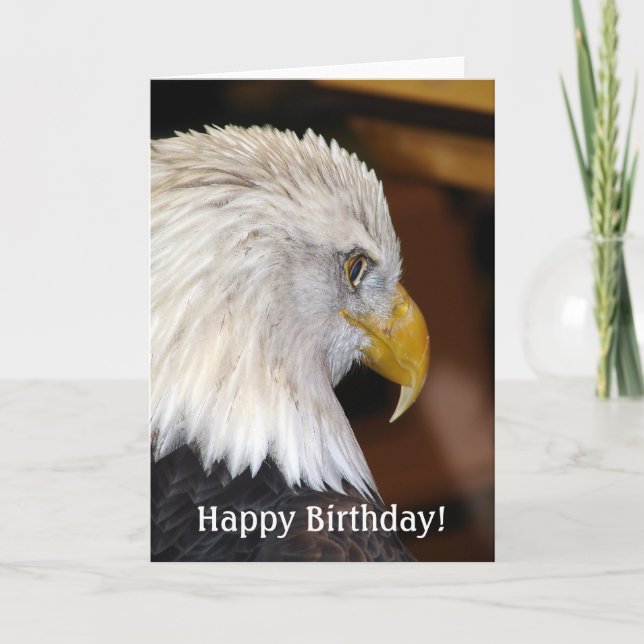 Happy Birthday! American Bald Eagle Card (Front)