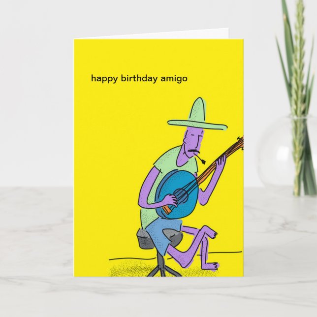 Happy Birthday Amigo Card (Front)
