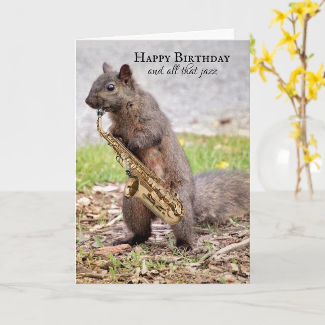 Happy Birthday and All That Jazz Card (Yellow Flower)