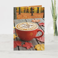 Happy Birthday and Fall Red Coffee Cup