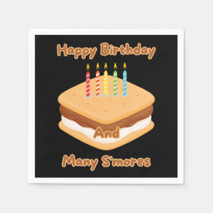 Happy Birthday And Many S'mores 3 Ply Napkins