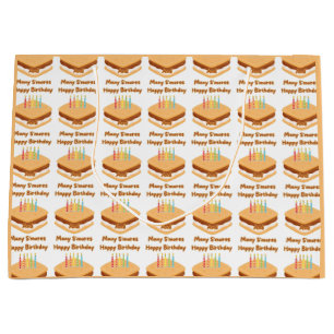 Happy Birthday And Many S'mores Large Gift Bag