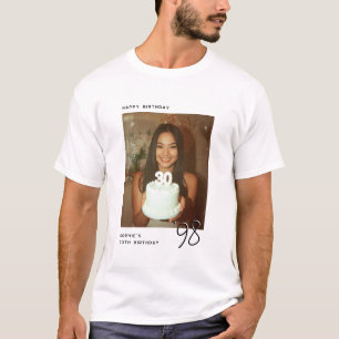 Happy Birthday Any Age Personalised Photo  T-Shirt