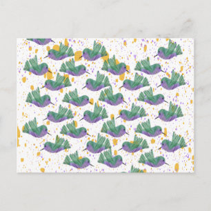 Happy Birthday Any Occasion Watercolor Hummingbird Postcard