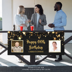 Happy Birthday ANY Year Then & Now Photos Banner