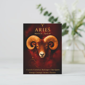Happy Birthday Aries | Birthstone Post Card 