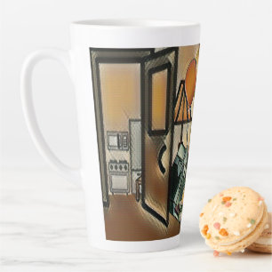 Happy Birthday Art Latte Mug