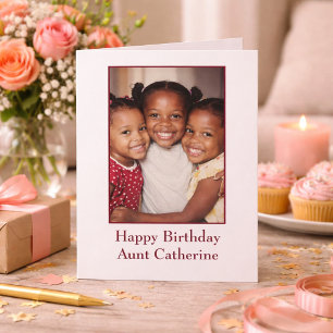 Happy Birthday Aunt Photo Card