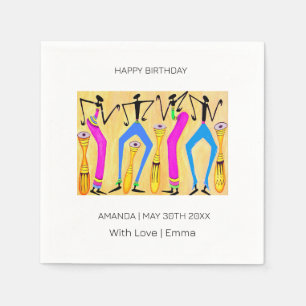 Happy Birthday Awesome Celebration Napkin