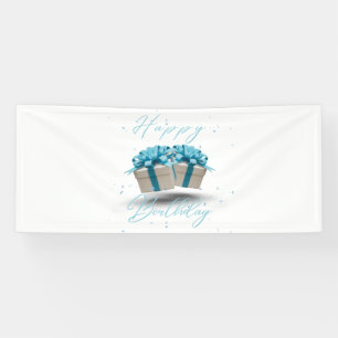 Happy Birthday Baby Blue 2.5x6 Vinyl Banner