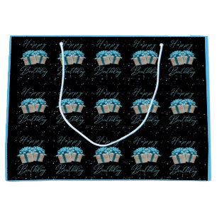 Happy Birthday Baby Blue Large Gift Bag