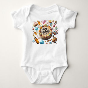 happy birthday baby bodysuit