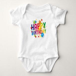 Happy Birthday  Baby Bodysuit