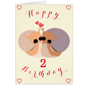 Happy Birthday Baby Card - Snails - Personalised