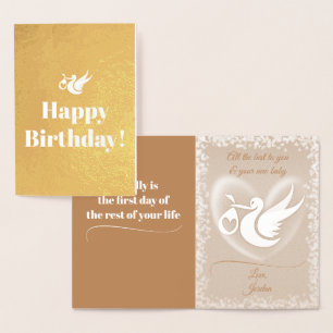 Happy Birthday Baby Foil Card