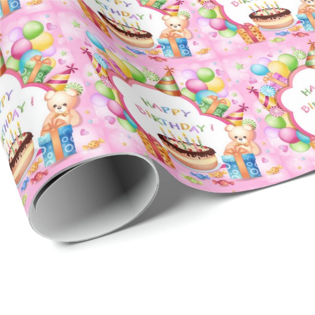 Happy Birthday Baby Wrapping Paper (Roll Corner)