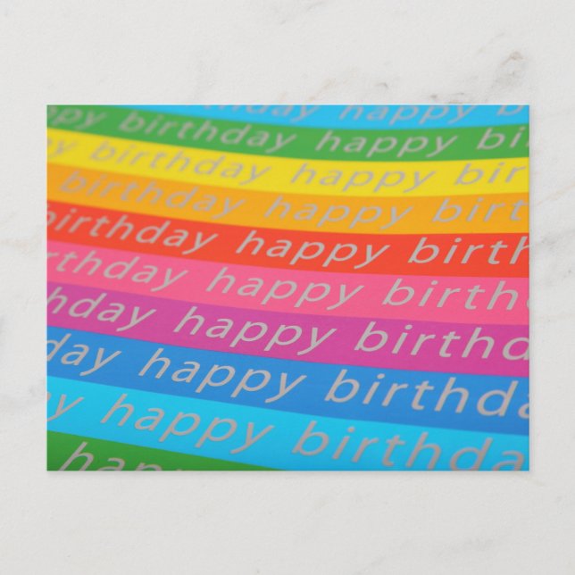Happy Birthday Background Postcard (Front)