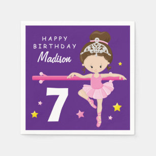 Happy Birthday Ballerina Napkin