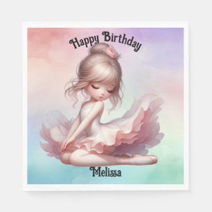 Happy Birthday Ballerina Napkin