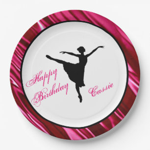 Happy Birthday Ballerina Personalised Paper Plate