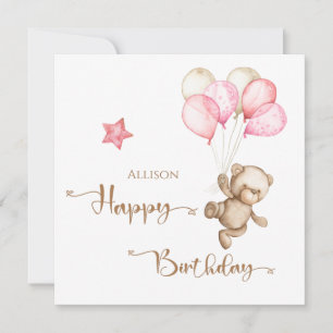 Happy Birthday Ballons  Card