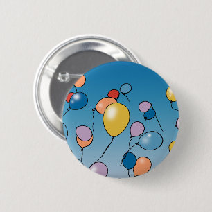 Happy Birthday Balloon Celebration 6 Cm Round Badge