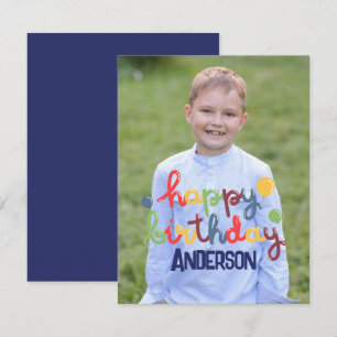 Happy Birthday Balloon Customisable Card