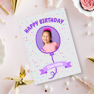Happy Birthday Balloon Photo Card