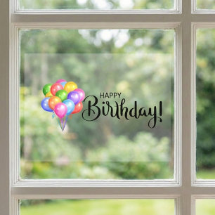 Happy Birthday Balloon Window Cling