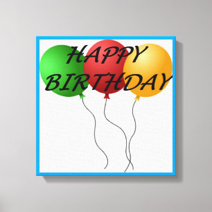 "HAPPY BIRTHDAY" BALLOONS CANVAS PRINT