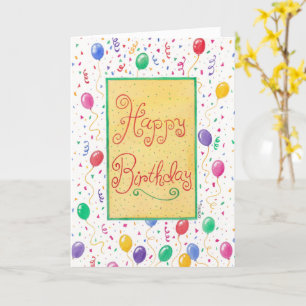 Happy Birthday Balloons card