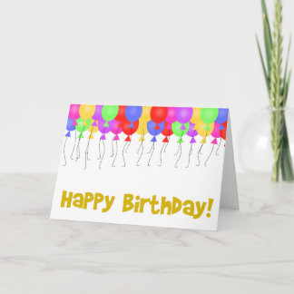Happy Birthday Balloons Card