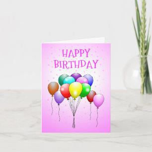 Happy Birthday Balloons Card
