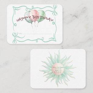 HAPPY BIRTHDAY Balloons Florist Gift Card