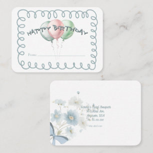 HAPPY BIRTHDAY Balloons Florist Gift Card