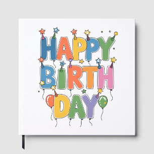 Happy Birthday Balloons Guest Book