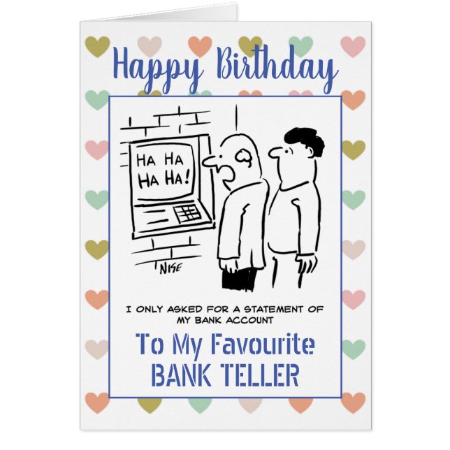 Happy Birthday Bank Teller (Front)
