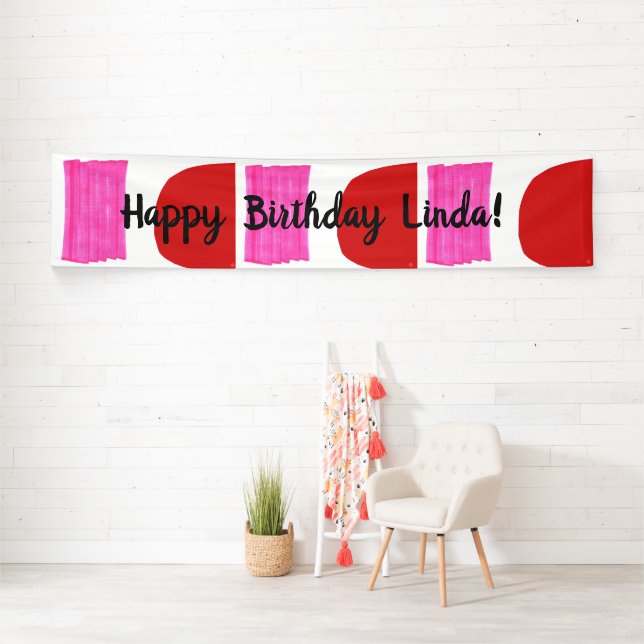Happy Birthday Banner Kids Illustration Colourful (Insitu)