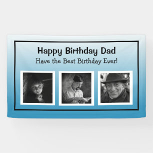 Happy Birthday Banner with Photo Age Progression