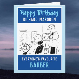 Happy Birthday Barber or Hairdresser Card