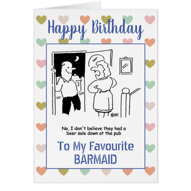 Happy Birthday Barmaid (Front)