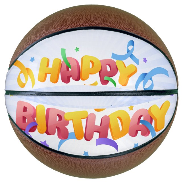 Happy Birthday Basketball (Celebrate their big day with a slam-dunk birthday design!)