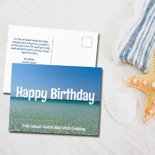 Happy Birthday Beach Company Custom Coastal Postcard